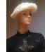 Vintage Circa 1950 Real Feather Woven Beret (White)  One Size  Perfect Condition  eb-69338338